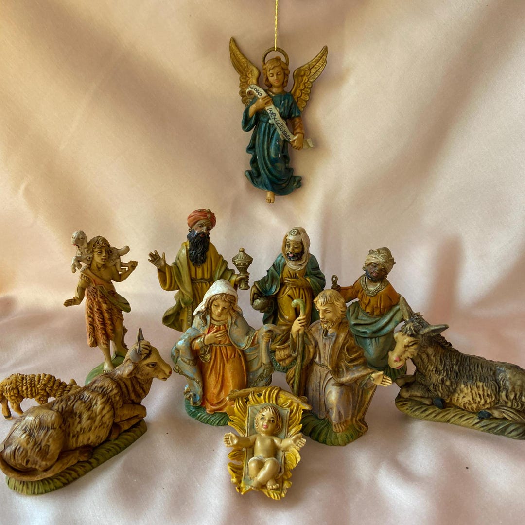 Vintage Nativity Figurines Made in Italy. Hand Painted With Beautiful ...