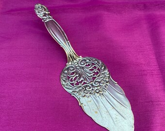 Antique German Art Nouveau / Jugendstil Pie Scoop, Pie Server, Spatula, Silver Plated. Openwork. Floral Design Elements.