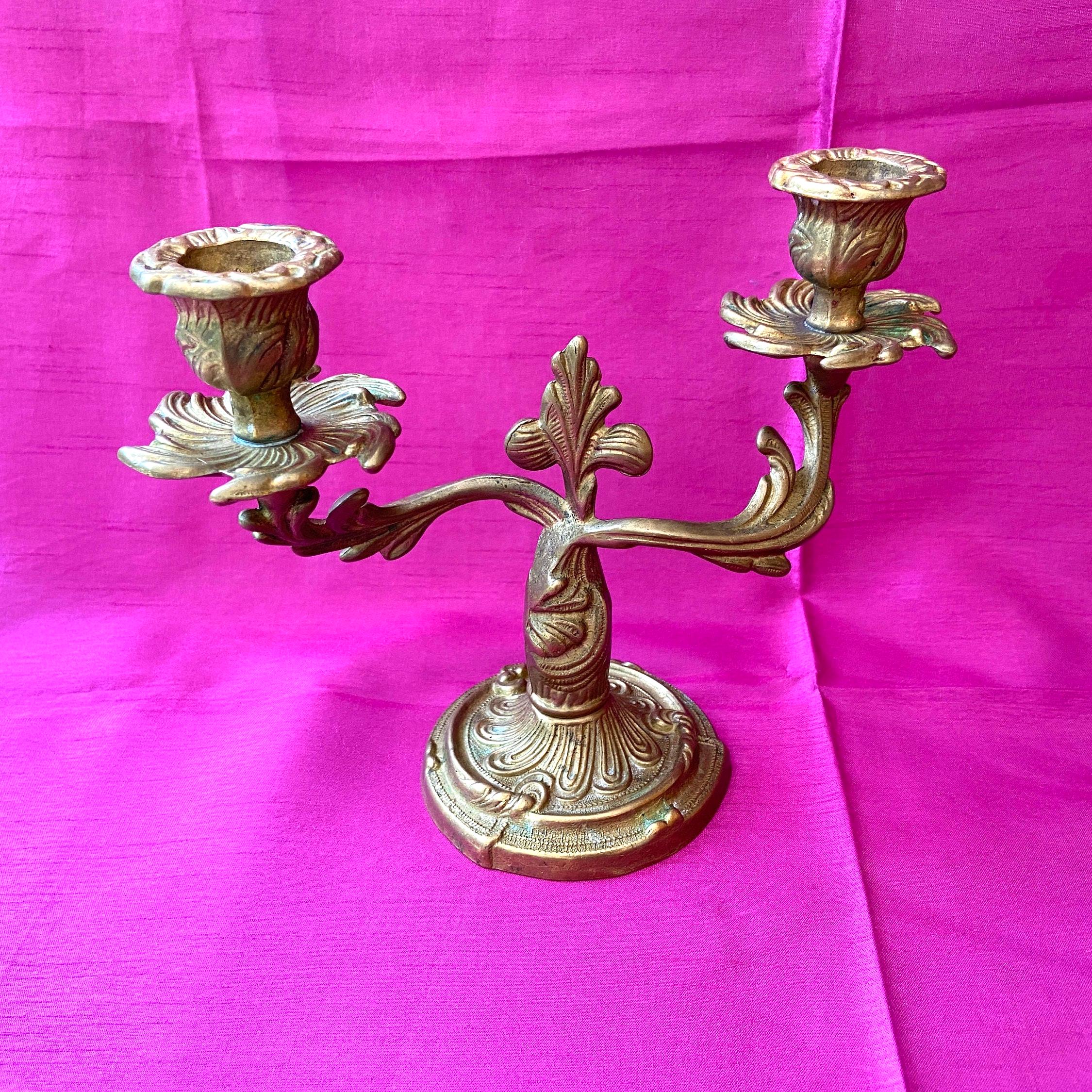 Paire de candélabres style Louis XV - Antiquités Saint Jean