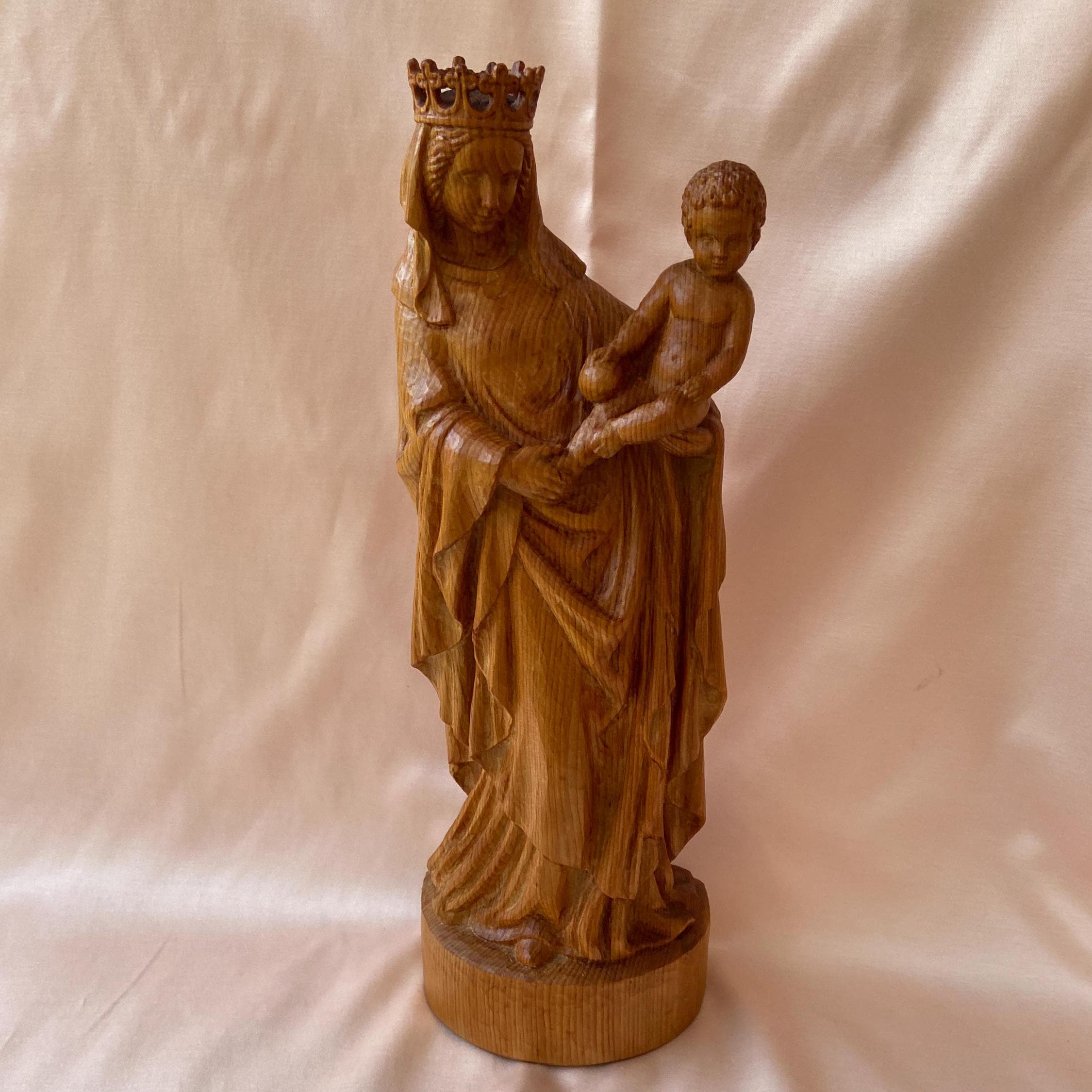 Antique wood carved virgin mary statue - Etsy 日本 Antique wood carved virgin mary statue - Etsy 日本
