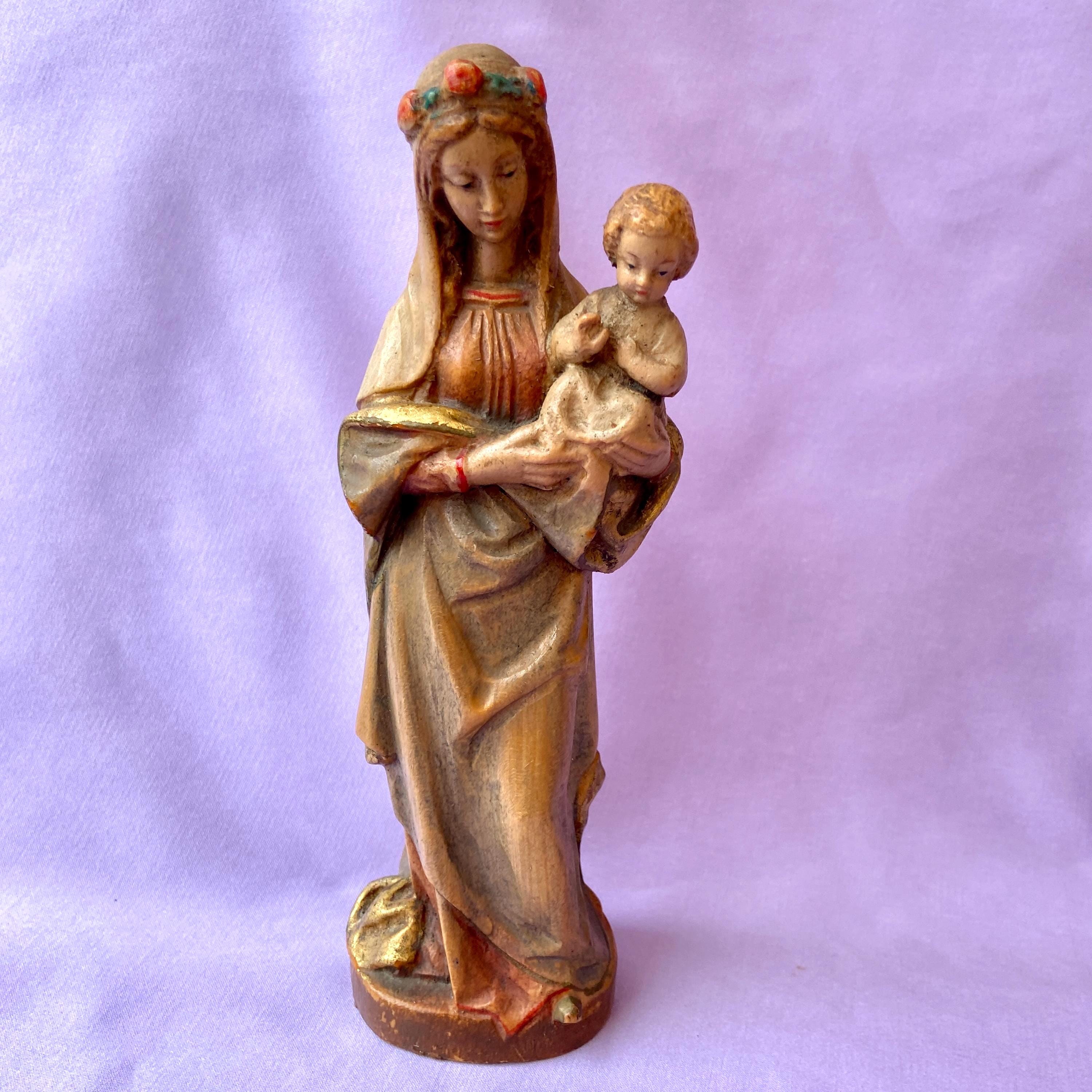 売約済」聖母マリア像 Wood Carving by ANRI Italy 売約済」聖母マリア