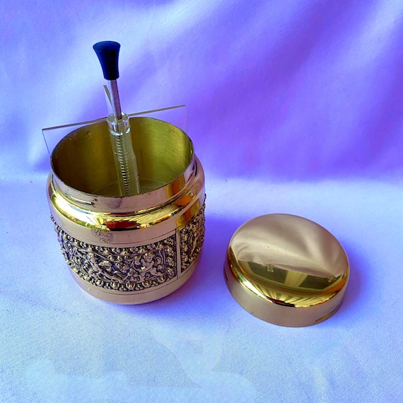 pop up cigarette dispenser Vintage Pop-Up in Brass by Erhard & Sohne, 1960s for sale at Pamono Vintage Pop up Cigarette Dispenser,