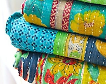 Wholesale vintage kantha quilt, kantha, blanket, recycled kantha blanket, kantha quilt, Indian quilt, handmade gift, new, bedding