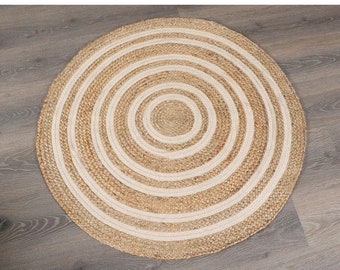 Spiral Round Jute Rug