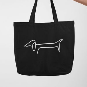 Dackel Zeichnung niedlich Teckel Motiv Teckel Design Shopper