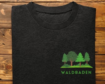 Wald T-shirt *Personalisierbarer Wunschtext* Baumwolle &quot;Waldbaden&quot; Natur/ Comiczeichnung