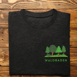 Wald T-shirt *Personalisierbarer Wunschtext* Baumwolle "Waldbaden" Natur/ Comiczeichnung