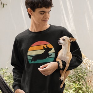 Dackel Retro Design Vintage Chihuahua - Sweater Pullover Sweatshirt