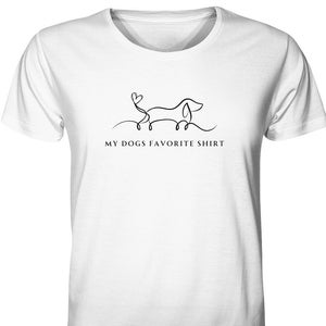 This is my dogs favorite Shirt - Niedlieches Hunde Shirt Zeichnung Minimalistisch