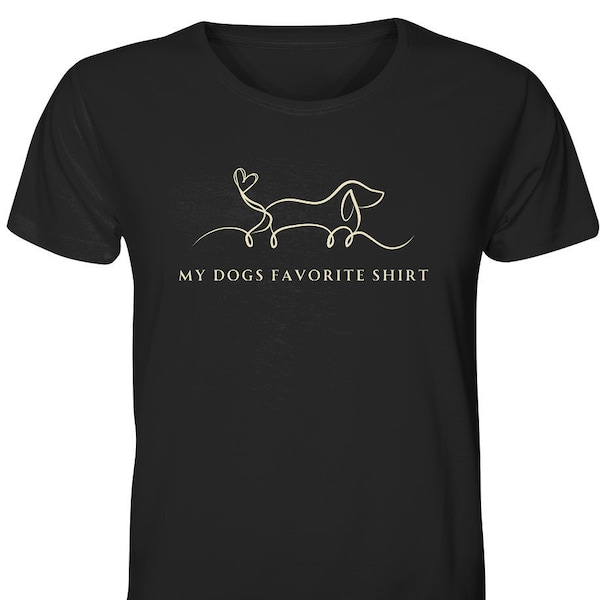 Dackelshirt mit lustigem Spruch *My Dogs favorite Shirt - süß/niedlich/kleiner Baby Dackel / Labradorwelpe -TierHumor DekoGeschenk