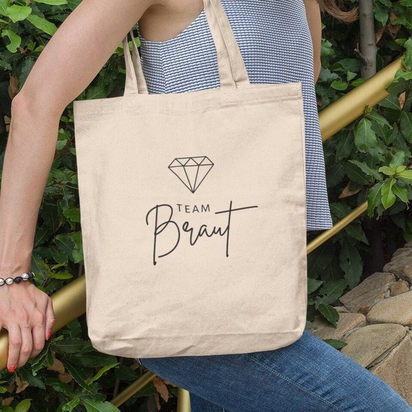 JGA Tasche Accesspore *Team Braut Diamant* Hochzeits Deko GastGeschenk Verlobungs-Brautparty Junggesellinen Hochzeitstag Hochwertig