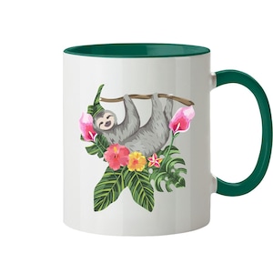 Faultier Tasse Slot - Niedliche Comic Zeichnung für Faultier Liebhaber