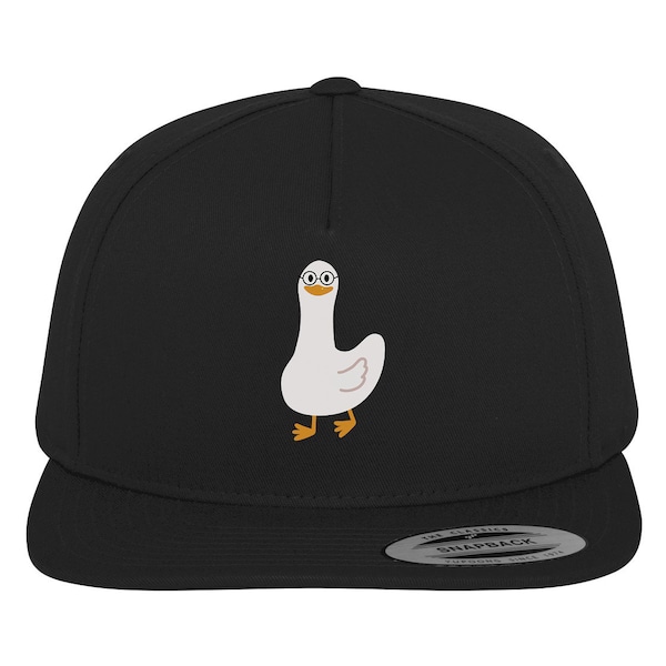 Coole Gans Gänschen Ente Enterich Erpel Cap Lustige Gans Motiv - Weiße Peking Ente - Gänseliebhaber Geschenk - Vogel Kunst Mütze Snapback