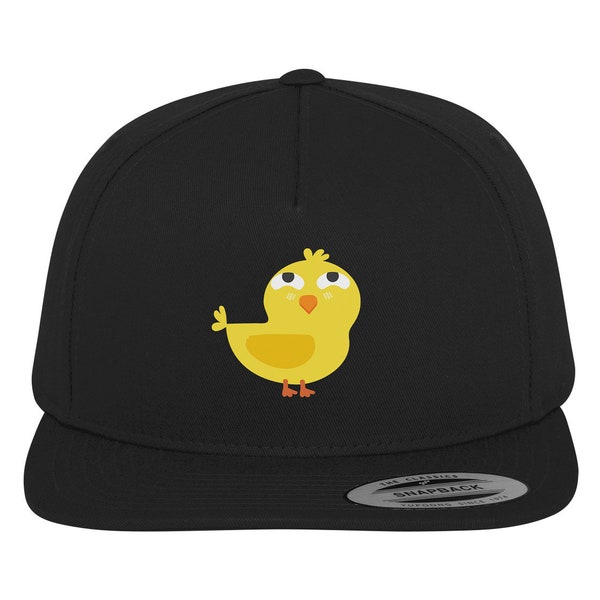 Hühnerkücken Cap Henne Hahn Hühnerstall Motiv - niedliches Vögelchen Snapback Baumwollmütze