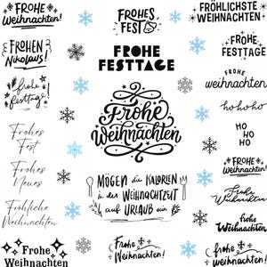 DEUTSCHE Weihnachssprüche Winter SVG & Plotterdateien - Frohe Weihnachten Designs für Cricut - Festliche Deko Clipart| Digitaler Download