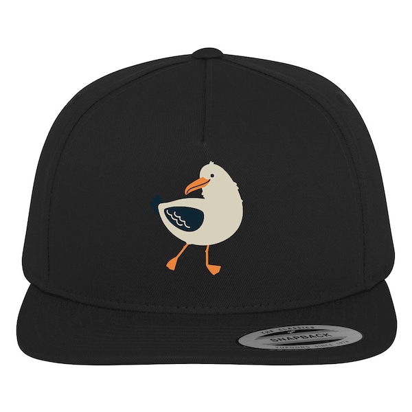 Möwe Meeresvogel Vogelmotiv Meerestiere Ostsee Nordsee Kapitän Segler Mütze Vogelprint Cap Snapback