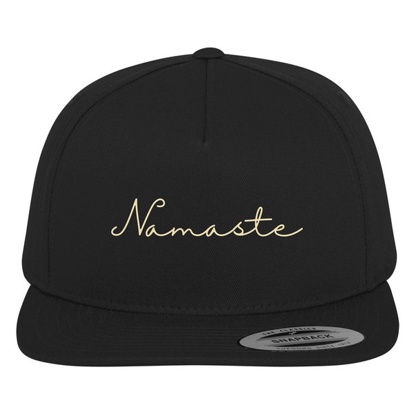 Namaste Schrift Yoga Kleidung Yoga Liebhaber Mütze - Schrift Yoga Spruch - dekoratives Yoga Accesoire Yogalehrer Geschenk - Namaste Snapback