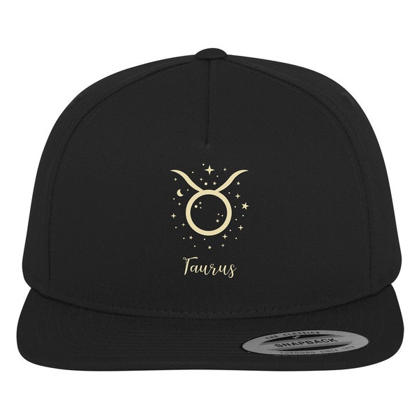 Stier Taurus Symbol Sternzeichen Stier Mütze Geschenk Stier Zeichen Motiv Baumwollmütze Stier Geschenk Snapback