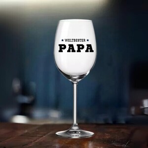 WELTBESTER PAPA Weinglas Gravur – PERSONALISIERBAR mit Name – Geschenk für Vatertag, Geburtstag oder als kleines Geschenk für zwischendurch