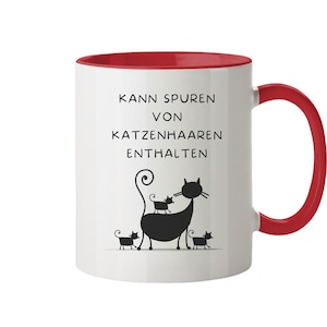 Kann Spuren Von Katzenhaaren Enthalten - Katzen Familie Katzenmama Katzenmutter Baby Katzen Kätzchen - Tasse