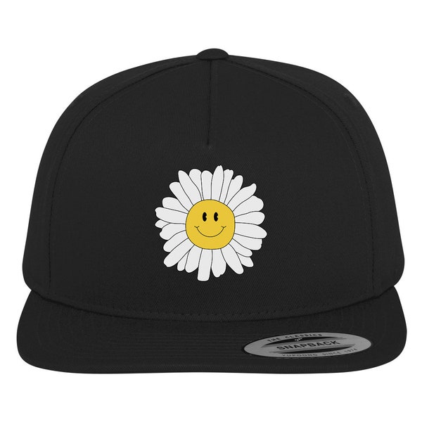 Gänseblümchen Happy Face Smiley Lustiger Humor Positiv Lachen Witz T-Shirt Snapback