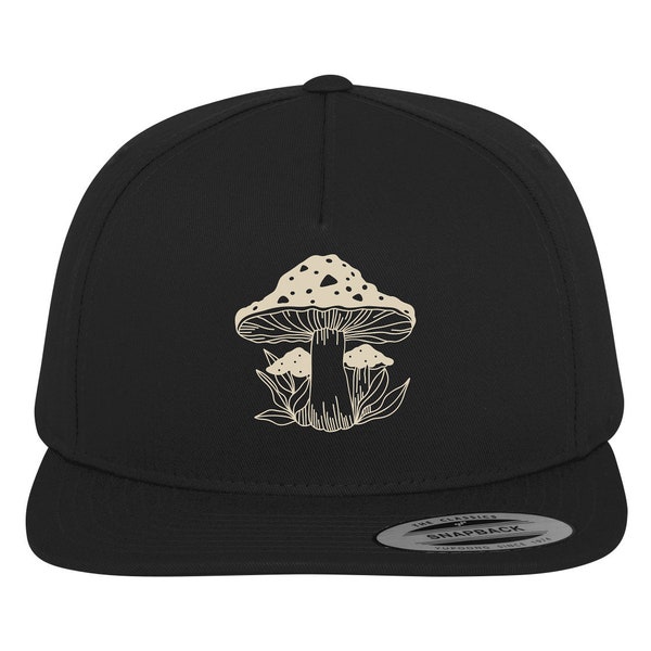 Fliegenpilz Motiv Filzsammler Fungi Champinion Liebhaber - Goblincore Cottagecore Mushroom Grafik Ilustración GOA PSY Magische Snapback Cap