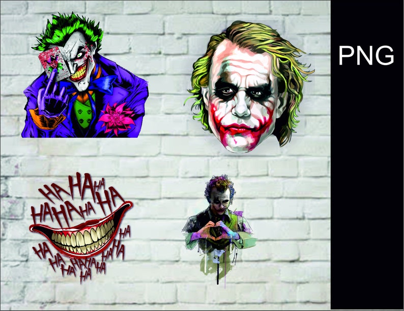 Joker Png bundle , Joker cricut type file , Joker cup printed , Joker t-shirt printed image 1