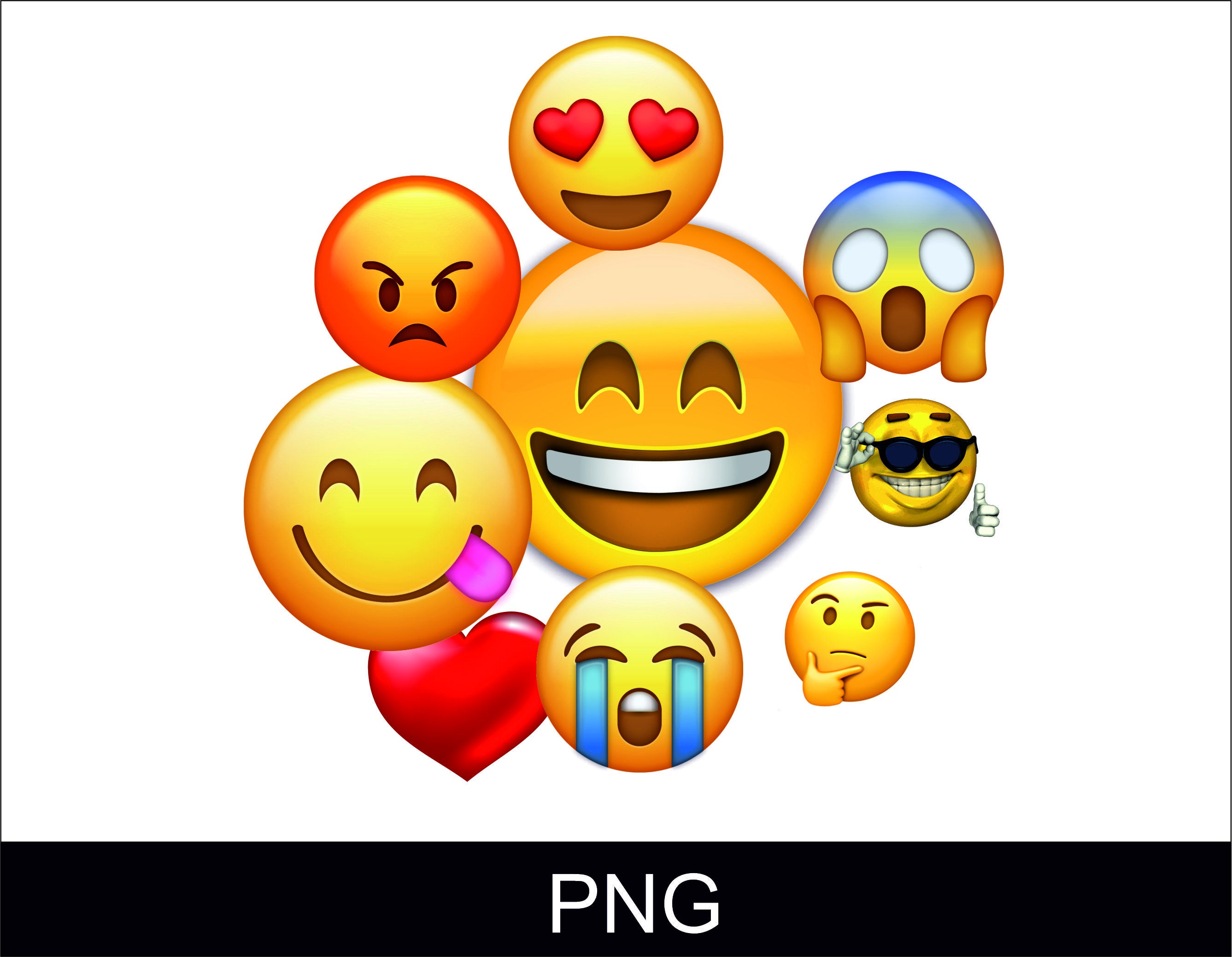 PNG Only Emoji Clipart, Emoji Smileys, Smiley Vector, Emojis, Smiley Faces,  Whatsapp Emojis, Facebook Emojis, Emoji, Feelings Clipart 