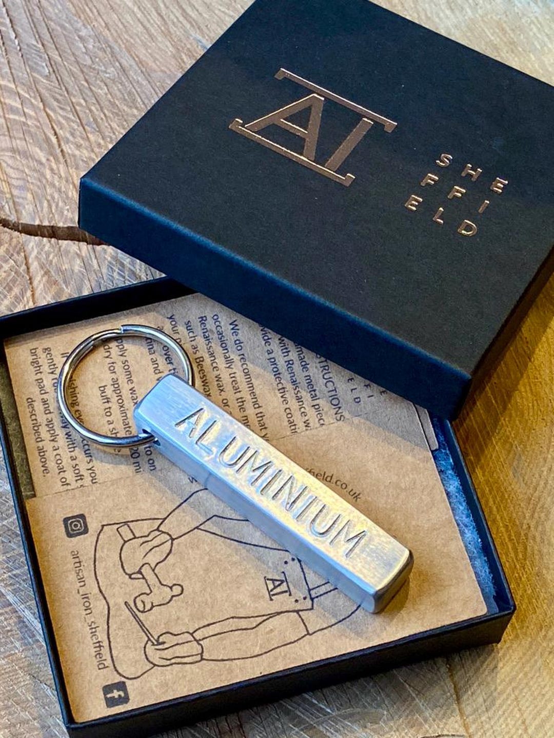 Handmade Aluminium *ALUMINIUM* 10th Anniversary Keychain With Hoop - Etsy