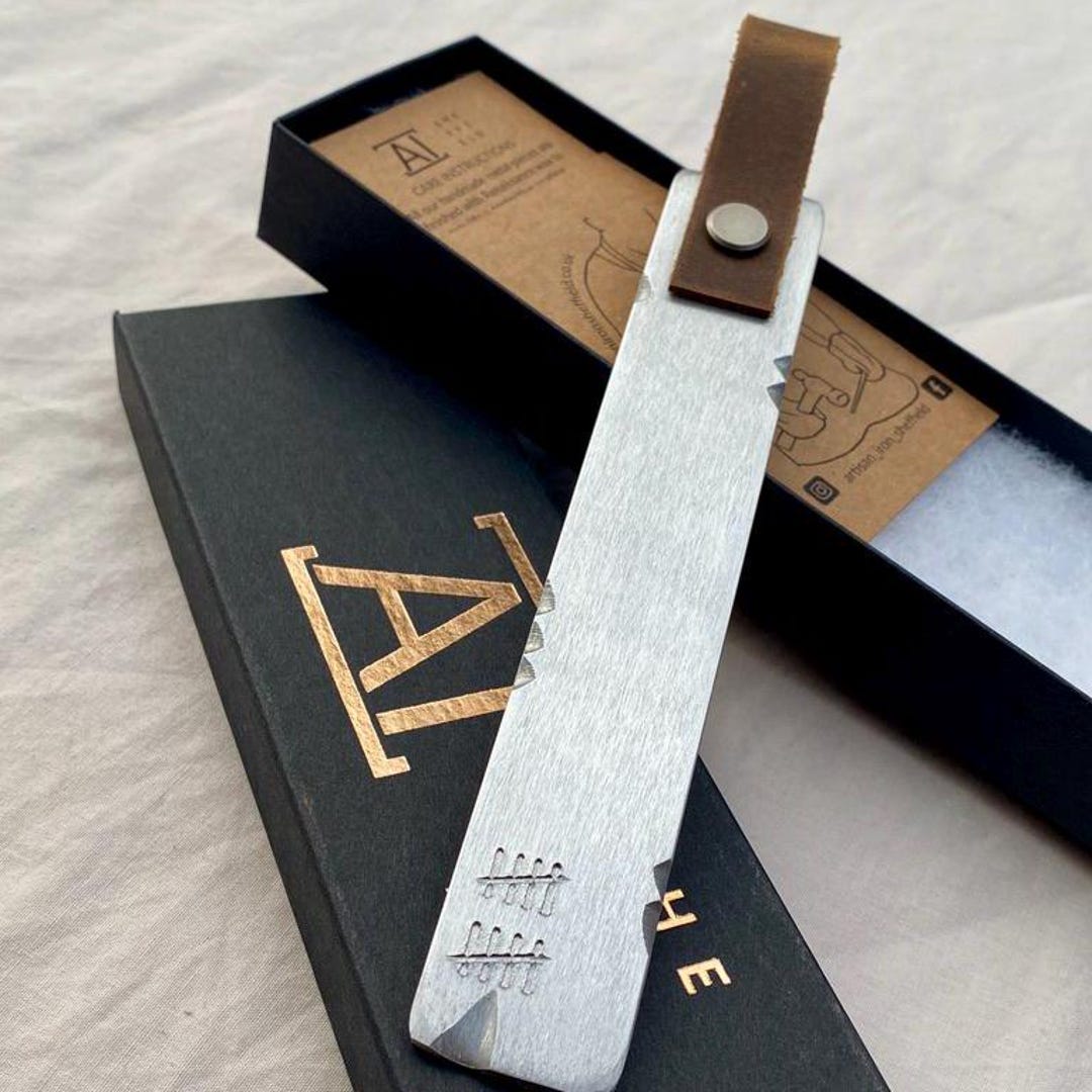Handmade Aluminium *10 Tally's* 10th Anniversary Bookmark With Leather ...