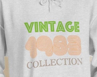 Vintage 1983 Hooded Sweatshirt | 40th Gift