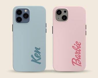 Valentines Day - Gift for Her - Barbie and Ken Inspired Matching Phone Cases - Couple gift!