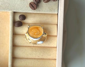Broche de café - Pin para amantes del café con leche, cafetería acogedora - Regalo de barista