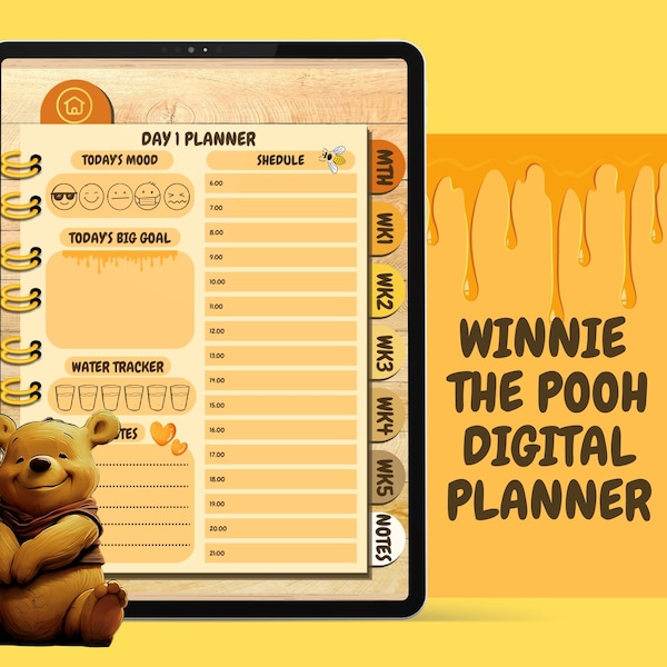 2024 Winnie the Pooh Planner Etsy
