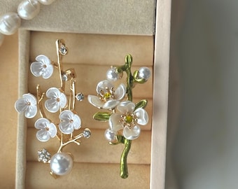 Broche floral elegante – Alfileres de flores – Joyería inspirada en la naturaleza