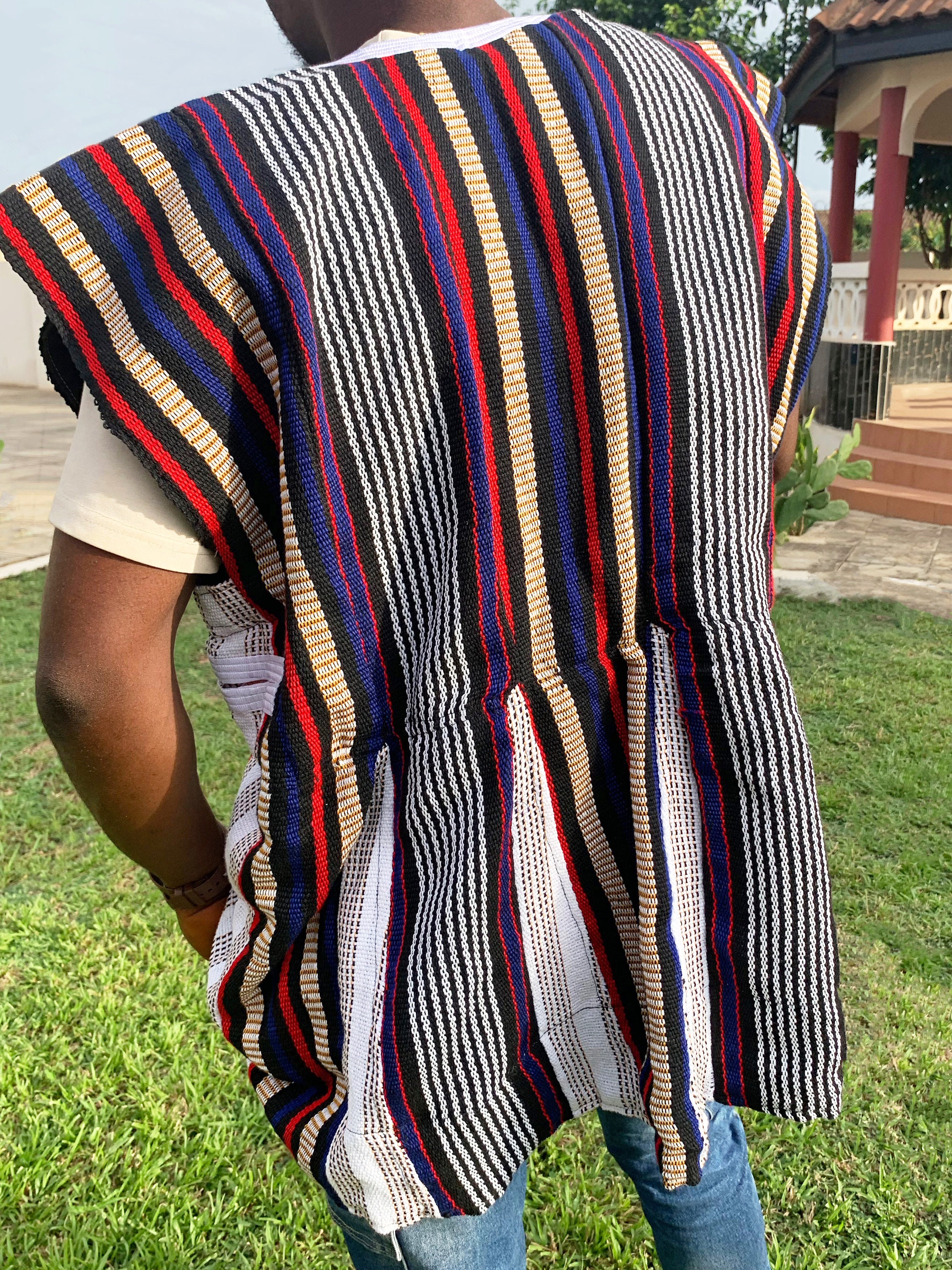 IKAN F&t Hand Woven African Batakari Fugu Smock Tunic 100 Cotton