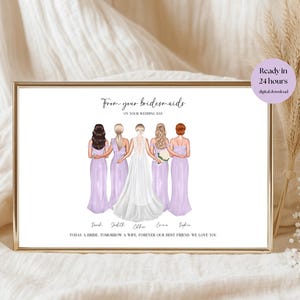 Wedding Gift for Bride from Bridesmaids Gifts Wedding for Her Personalised Bride from Bridesmaid Squad Gift Wedding Day Wedding Keepsake