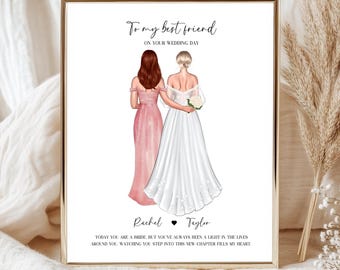 Wedding Gift for Best Friend Bride Gifts Wedding for Her Personalised Bride from Bridesmaid Gift Wedding Day Best Friend Wedding Keepsake