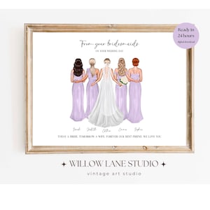 Wedding Gift for Bride from Bridesmaids Gifts Wedding for Her Personalised Bride from Bridesmaid Squad Gift Wedding Day Wedding Keepsake