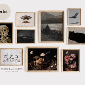 Dark Academia Art Prints: Vintage Halloween Bundle (Digital Download)
