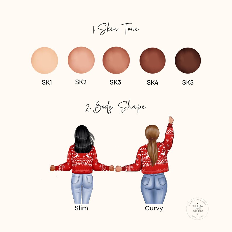 Christmas Gift for Friend, Best Friend Gift, Custom Best Friend Group