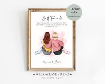 Regalo per fidanzata, rosa Hug Best Friend Coperta, 127 x 152,4 cm, regalo di compleanno per donne, regalo di amicizia per la mia amica, bestie, BBF, Soul Sister, coperta adatta per interni