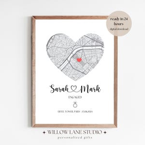 Personalisierte Verlobung Karte Druck Benutzerdefinierte Paare Geschenk Hochzeitstag & Verlobungsgeschenk Sie sagte Ja Marriage Print Verlobungsgeschenke