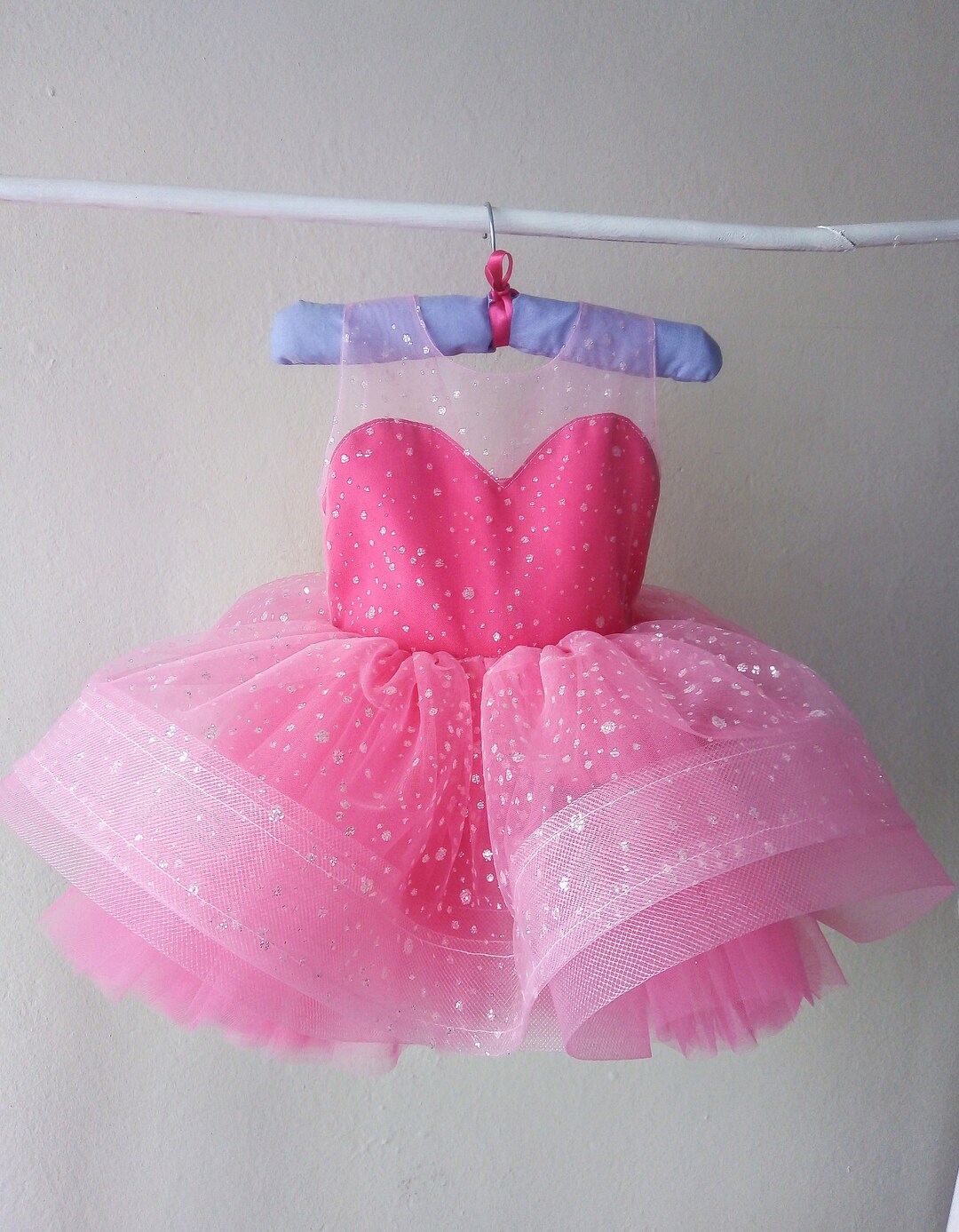 Hot Pink Dress for Baby Girl,pink Birthday Dress,pageant Baby Dress