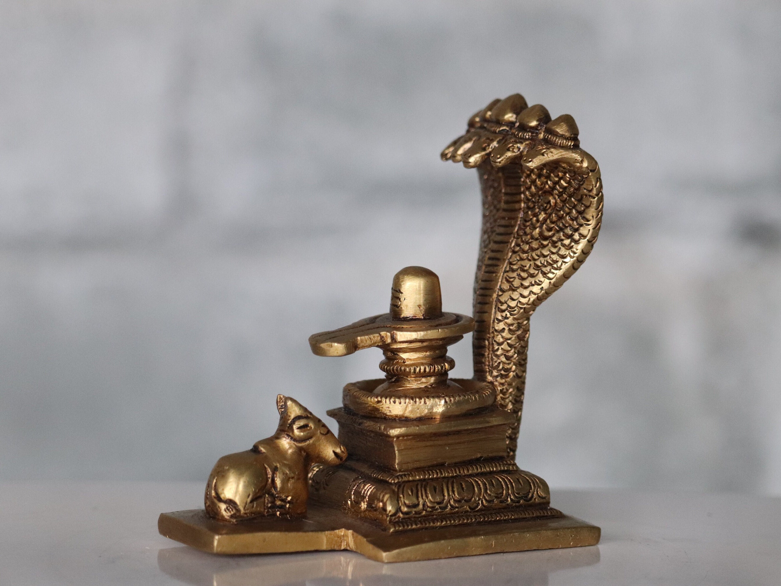 Nandi & Shivling Brass Idol, Home Decor