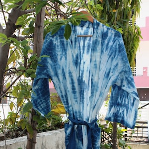 Tie & Dye Kimono | Ombre Dye Kimono | Bathrobe Lounge Wear | Night Wear Robe Cotton | Kimono robe Beach cover up | Gift for bridesmaid