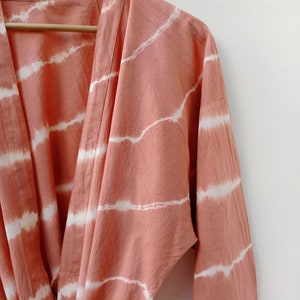 Kimono Tie Dye Kimono | Ombre Dye Kimono | Bathrobe Lounge Wear | Night Wear Robe Cotton | Kimono robe Beach cover up | Gift for bridesmaid