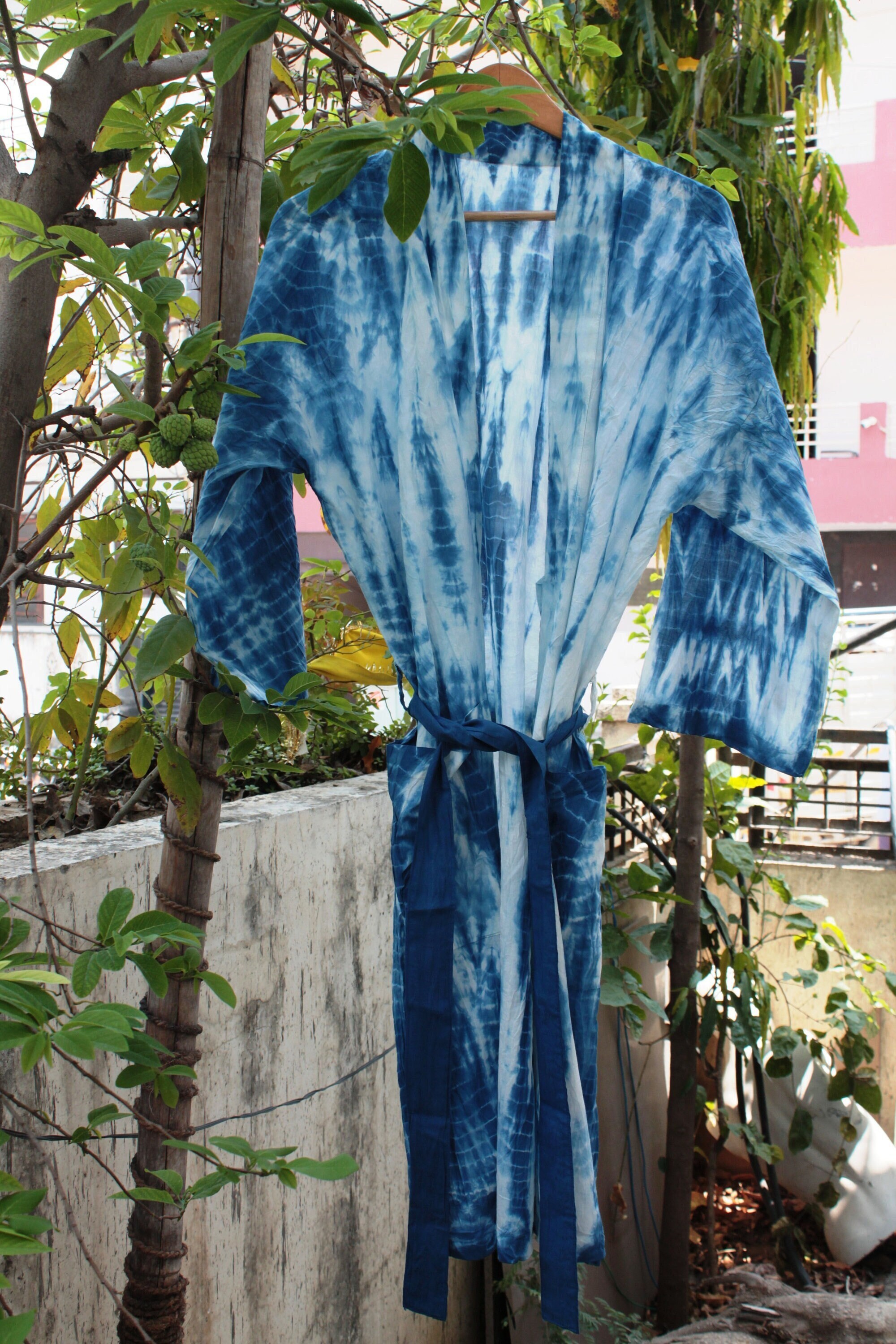Tie & Dye Kimono | Ombre Dye Kimono | Bathrobe Lounge Wear | Night Wear Robe Cotton | Kimono robe Beach cover up | Gift for bridesmaid