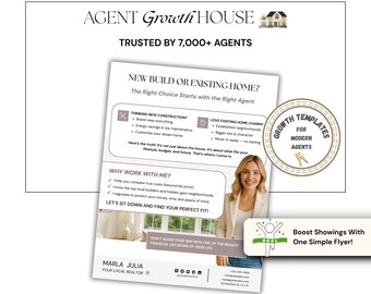 Real Estate Flyer: New Construction vs Existing Home - Canva Template