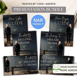 Real Estate Presentation Bundle, Listing Presentation Buyer Presentation, Home Seller Guide Home Buyer Guide Real Estate Marketing Templates